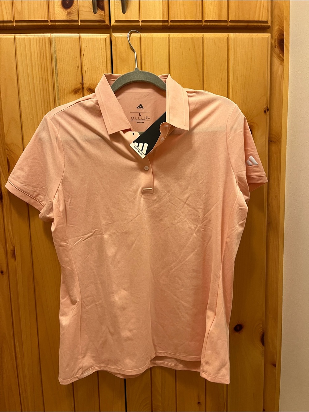 adidas twistknit women’s Peach Polo Shirt